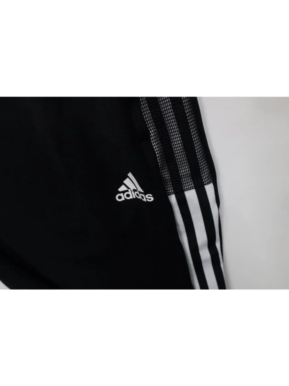 Vintage Y2K Adidas Mens Small Striped Tapered Leg Running Soccer Warm Up Pants